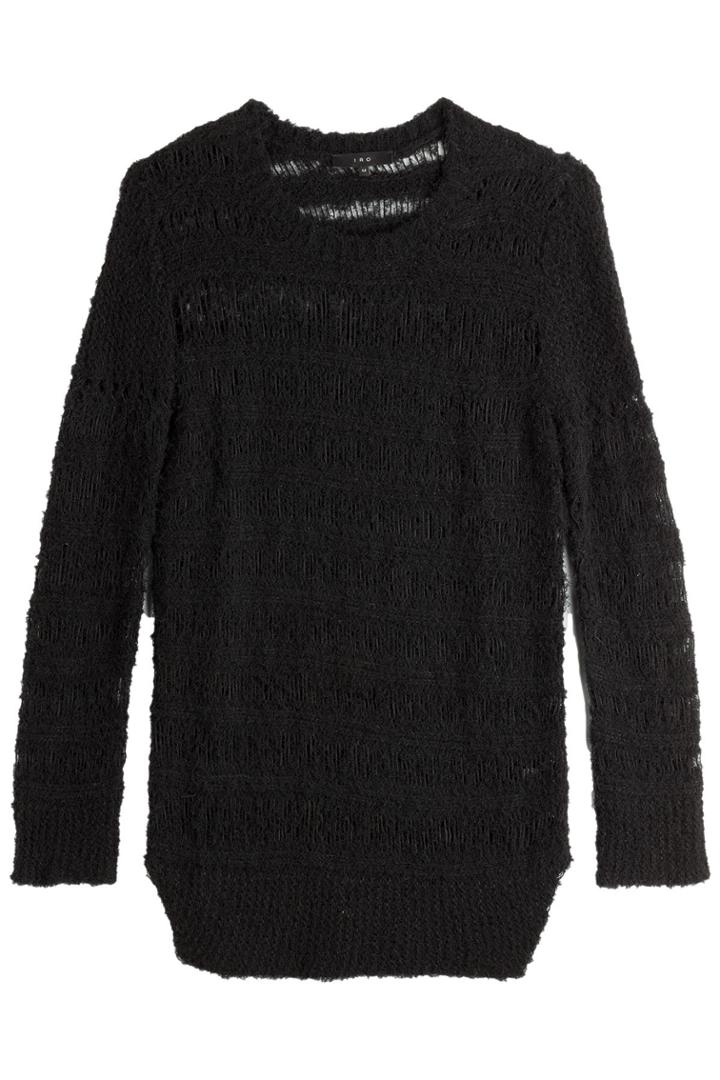 Iro Iro Cotton-linen Textured Pullover - Black