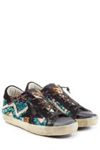 Golden Goose Golden Goose Super Star Leather And Sequin Sneakers - Multicolor