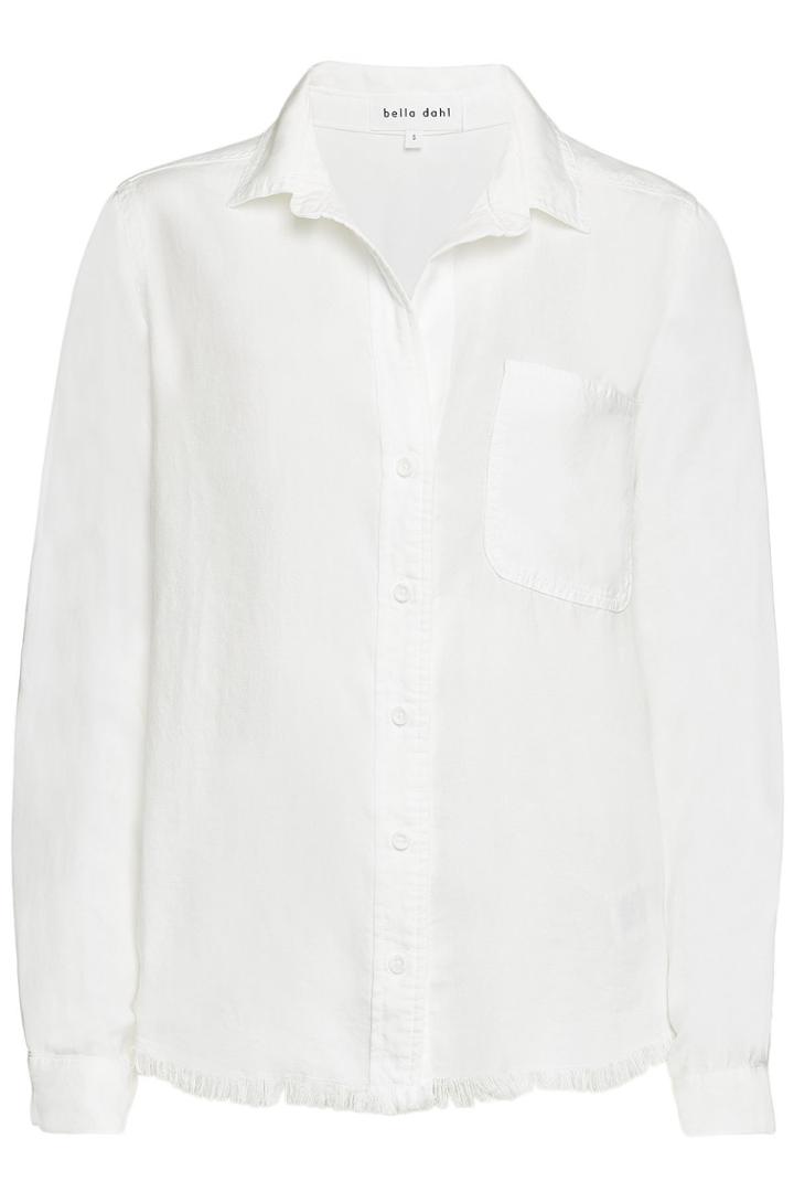 Bella Dahl Bella Dahl Frayed Hem Classic Button Down Shirt