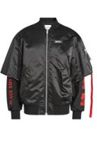 Palm Angels Palm Angels Prayer Bomber Jacket In Satin And Cotton