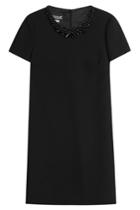 Boutique Moschino Boutique Moschino Wool Dress With Beaded Embellishment