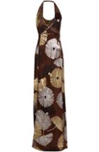 Dsquared2 Printed Silk Maxi Dress