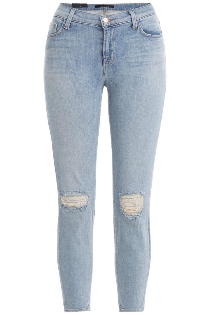 J Brand J Brand Mid-rise Cropped Jeans - None