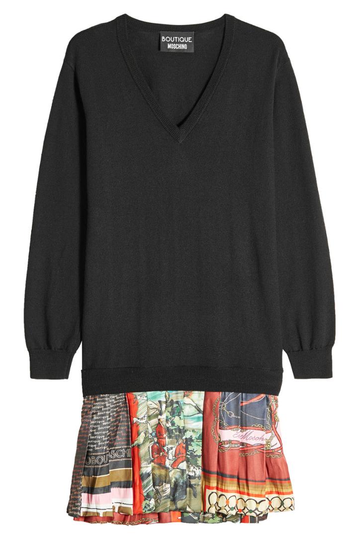 Boutique Moschino Boutique Moschino Dress With Printed Skirt
