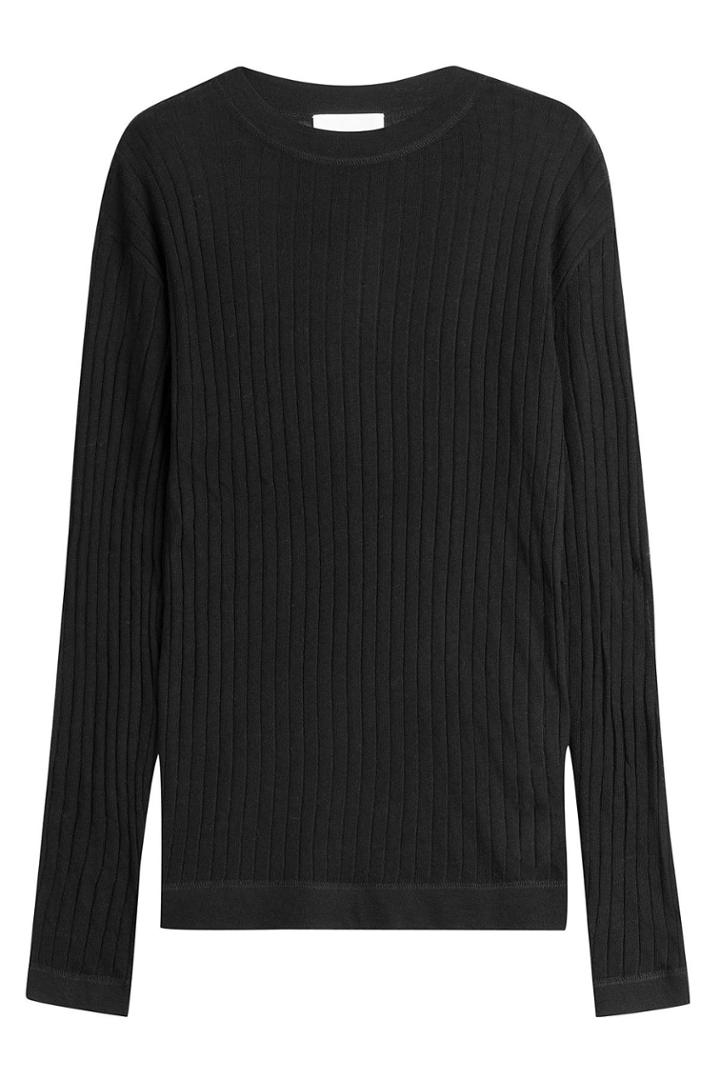 Dkny Dkny Ribber Wool Pullover With Alpaca - Black