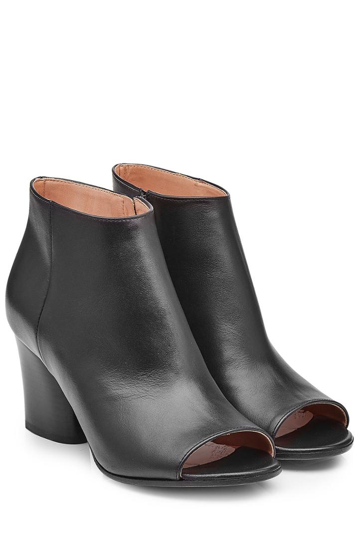 Maison Margiela Maison Margiela Leather Ankle Boots With Open Toe