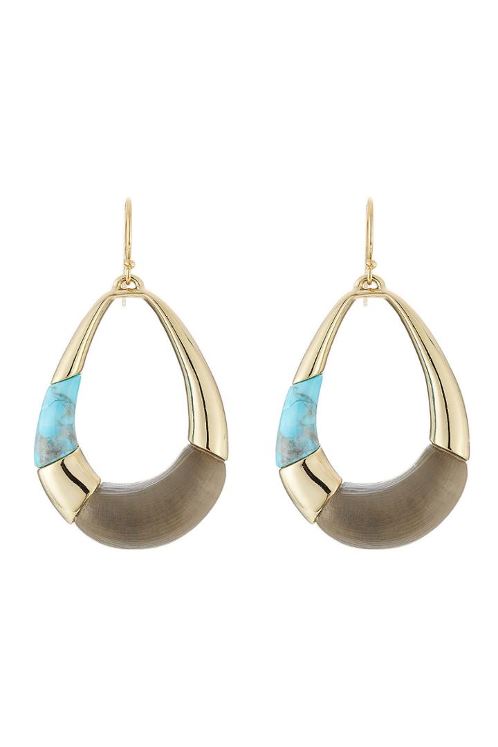 Alexis Bittar Alexis Bittar Colorblock Teardrop Earrings - Grey