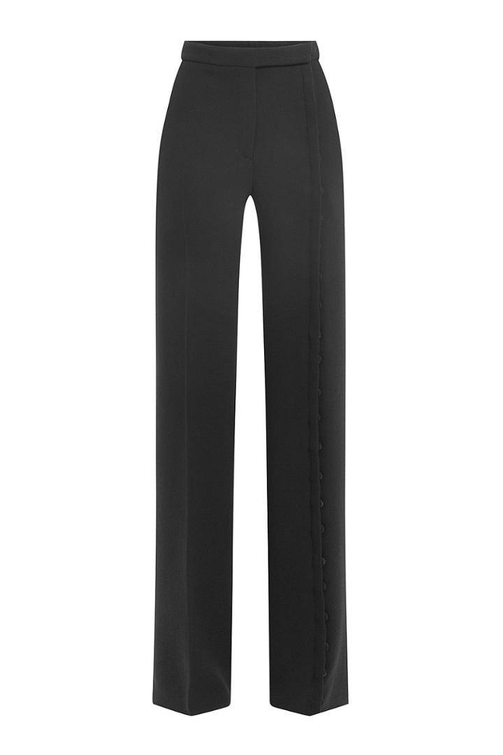 Marco De Vincenzo Marco De Vincenzo Wide Leg Wool Pants - Black