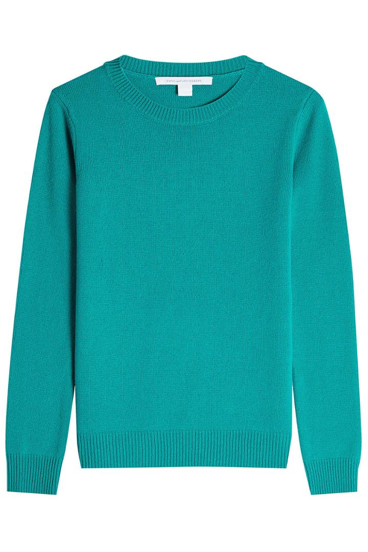 Diane Von Furstenberg Diane Von Furstenberg Merino Wool Pullover With Cashmere - Green