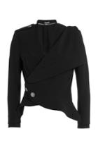 Alexander Mcqueen Alexander Mcqueen Crepe Military Jacket - Black