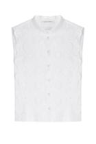 Alberta Ferretti Alberta Ferretti Sleeveless Shirt With Crochet Lace Front - None