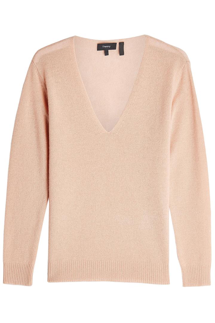 Theory Theory Cashmere V-neck Pullover - Pink