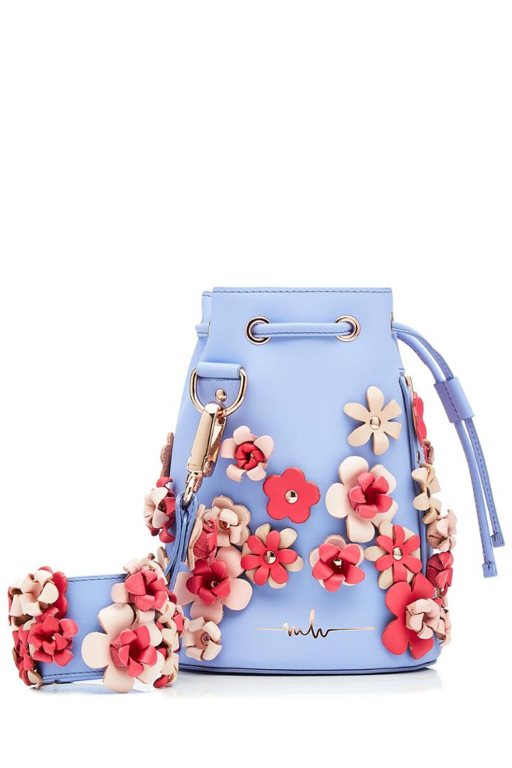 Marina Hoermanseder Marina Hoermanseder Embellished Leather Drawstring Bag