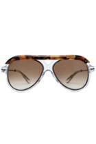 Roland Mouret Roland Mouret Hudson Aviator Sunglasses - Brown