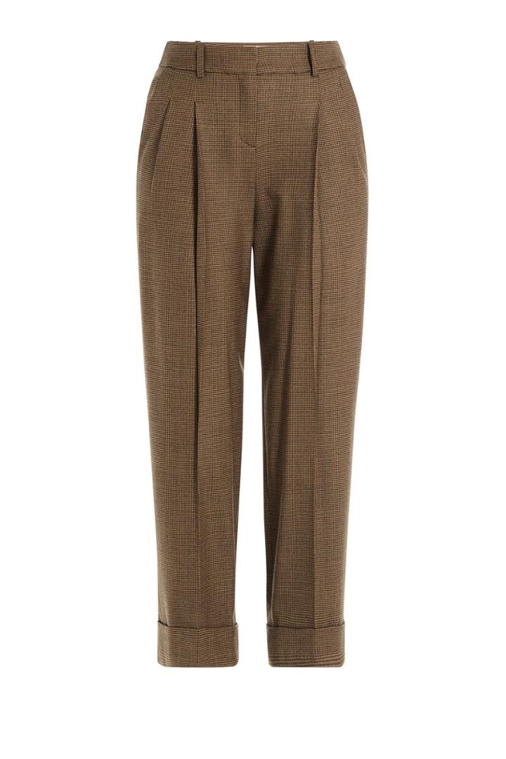 Michael Kors Michael Kors Cropped Wool Pants - Multicolored