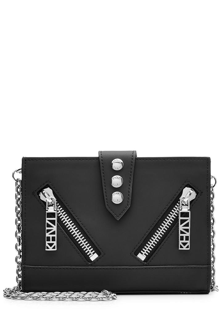 Kenzo Kenzo Leather Shoulder Bag - Black