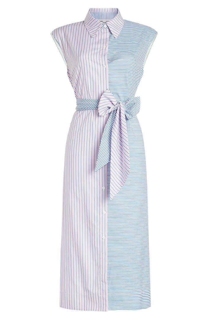 Diane Von Furstenberg Diane Von Furstenberg Sleeveless Cotton Shirt Dress