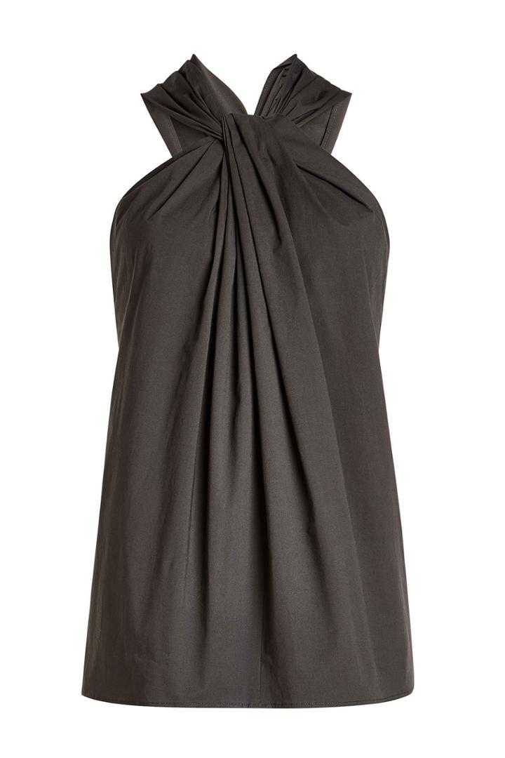 Emilio Pucci Emilio Pucci Cotton Halter Top - Black