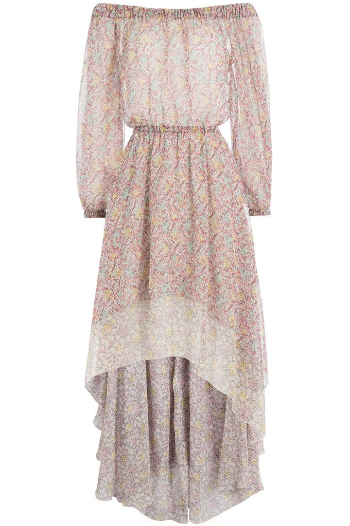 Philosophy Di Lorenzo Serafini Philosophy Di Lorenzo Serafini Printed Silk Carmen-style Dress