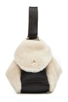 Manu Atelier Manu Atelier Micro Fernweh Shearling Tote With Leather