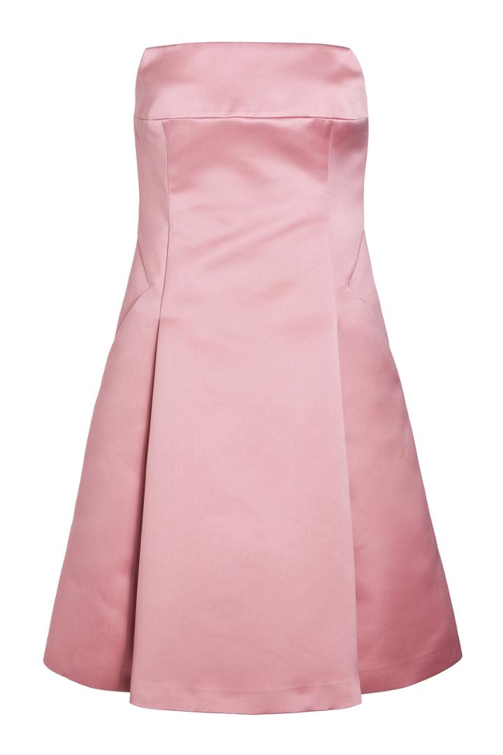 Jil Sander Navy Jil Sander Navy Satin Strapless Dress