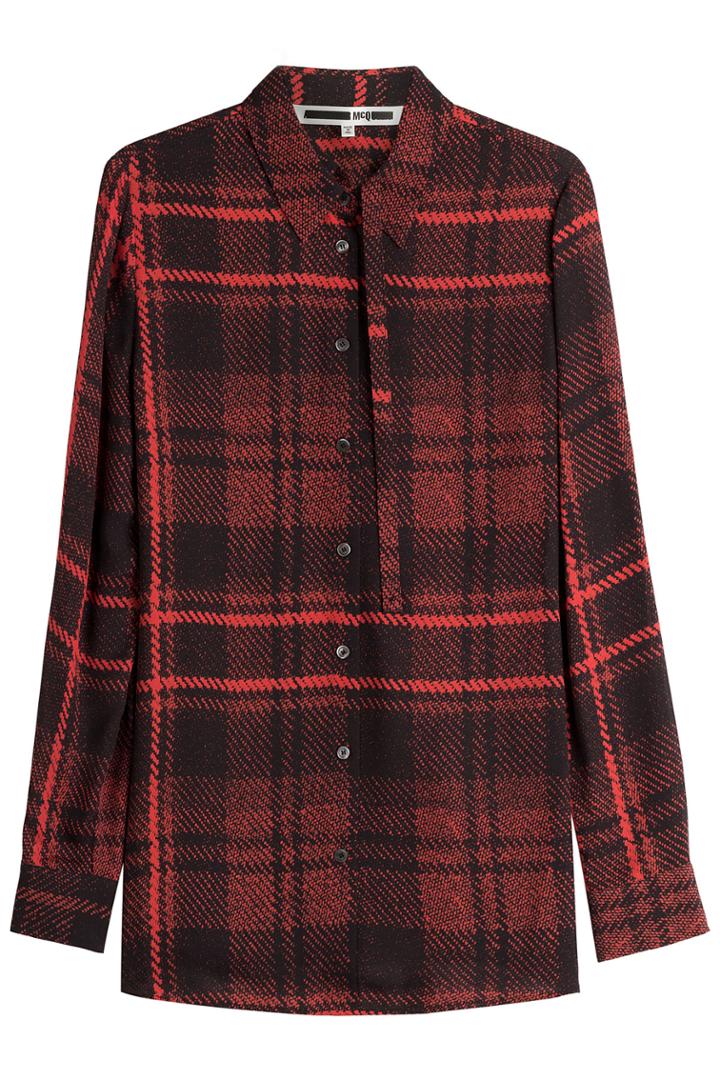 Mcq Alexander Mcqueen Mcq Alexander Mcqueen Plaid Silk Blouse - Multicolor