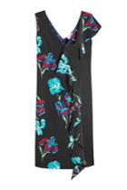 Diane Von Furstenberg Diane Von Furstenberg Printed Silk Dress With Ruffle