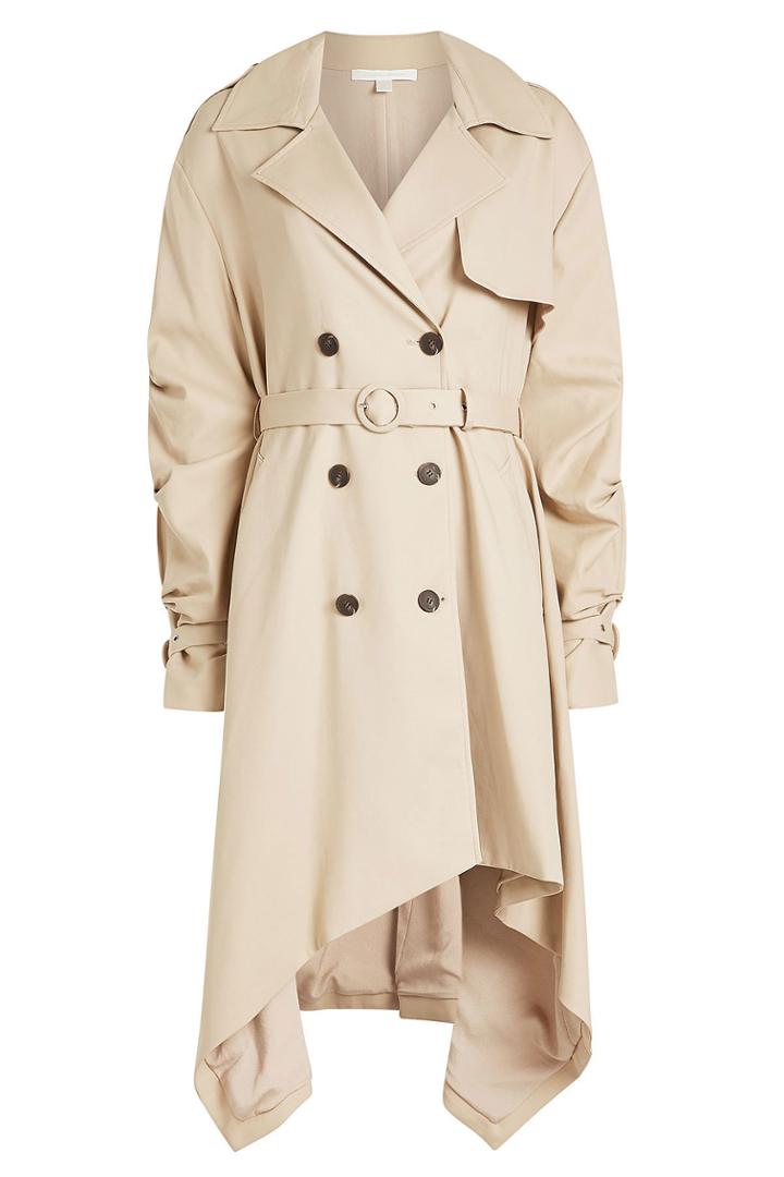 Jonathan Simkhai Jonathan Simkhai Cotton Trench Coat With Asymmetric Hem