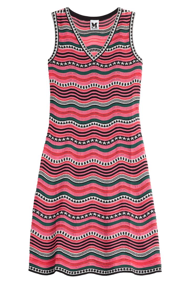 M Missoni M Missoni Cotton-blend Printed Knit Dress - Multicolor