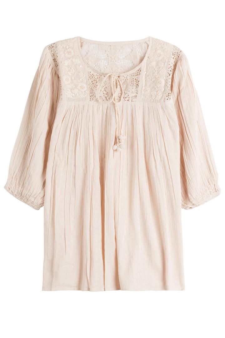Florabella Florabella Embroidered Cotton Blouse - None