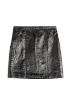 Marc By Marc Jacobs Marc By Marc Jacobs Faux Leather Mini Skirt - Black