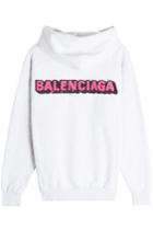 Balenciaga Balenciaga Cotton Hoody With Appliqué Logo