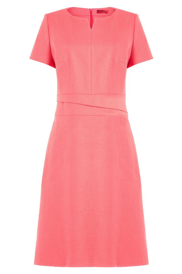 Hugo Hugo Cotton Sateen Sheath Dress - Magenta