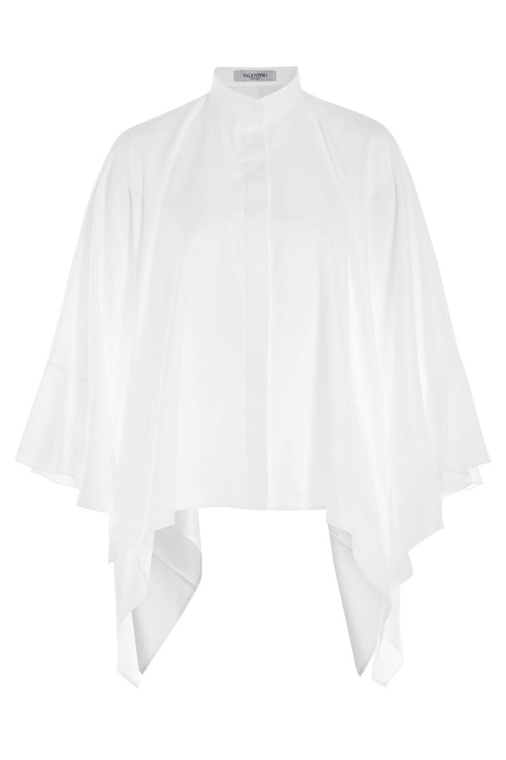 Valentino Valentino Cotton Cape Blouse - White