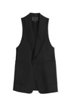 Alexander Wang Alexander Wang Wool Blazer Style Vest - Black