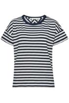 Rag & Bone/jean Rag & Bone/jean Kat Striped Cotton T-shirt With Open Back