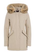 Woolrich Woolrich Byrd Cloth Arctic Down Parka With Fur-trimmed Hood - Beige