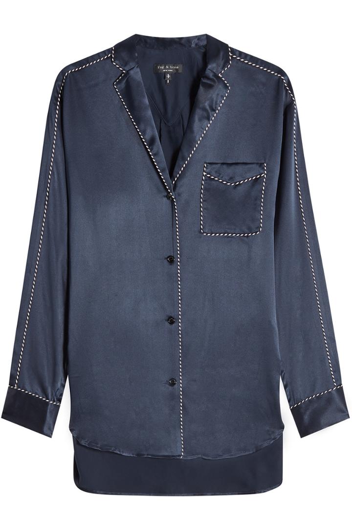 Rag & Bone Rag & Bone Silk Pajama Shirt