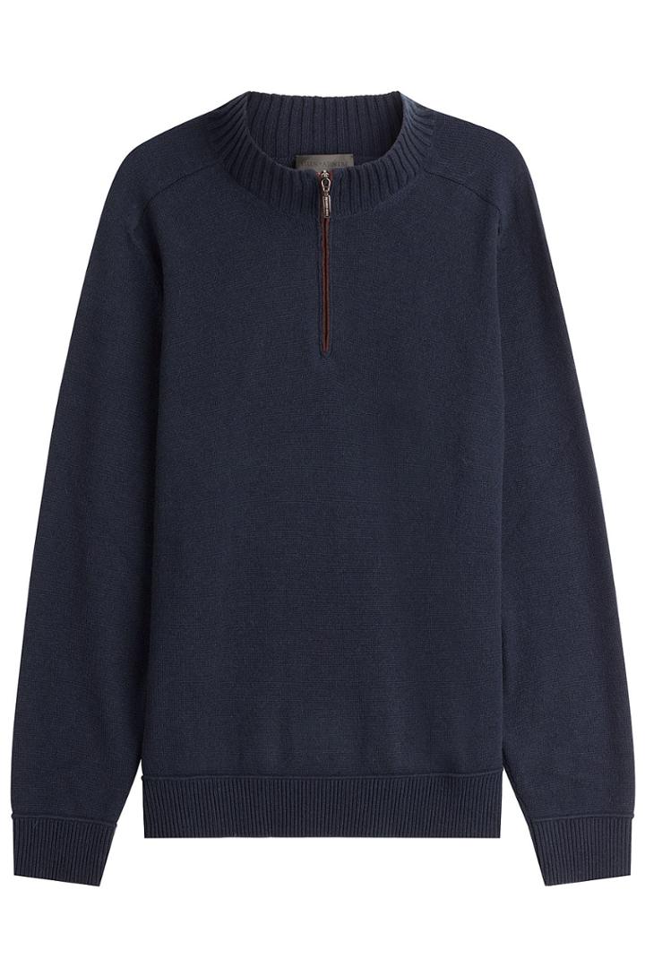 Iris Von Arnim Iris Von Arnim Cashmere Pullover With Zipped Front - Blue