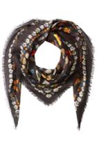 Alexander Mcqueen Alexander Mcqueen Obsessions Print Scarf - Black