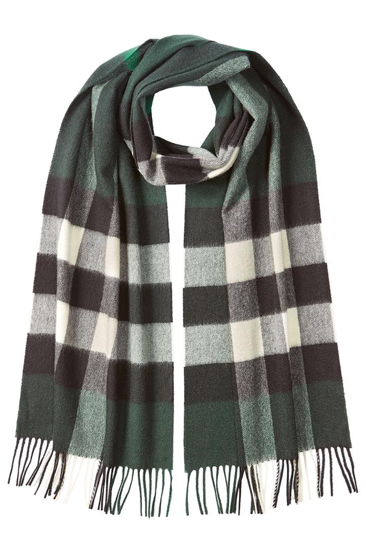 Burberry Shoes & Accessories Burberry Shoes & Accessories Cashmere Check Print Scarf - Green