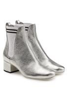 Fendi Fendi Metallic Leather Ankle Boots