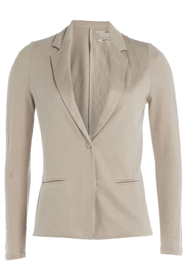 Majestic Majestic Linen Blazer - Beige