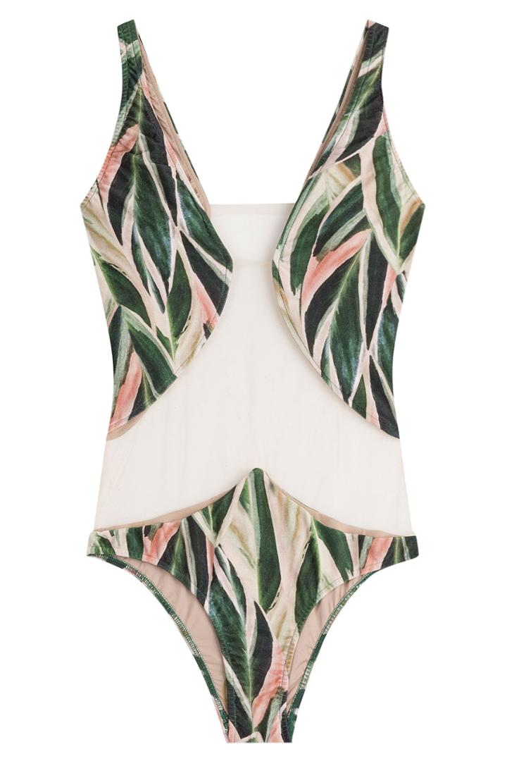 Adriana Degreas Adriana Degreas Printed Swimsuit With Mesh Inserts - Multicolor