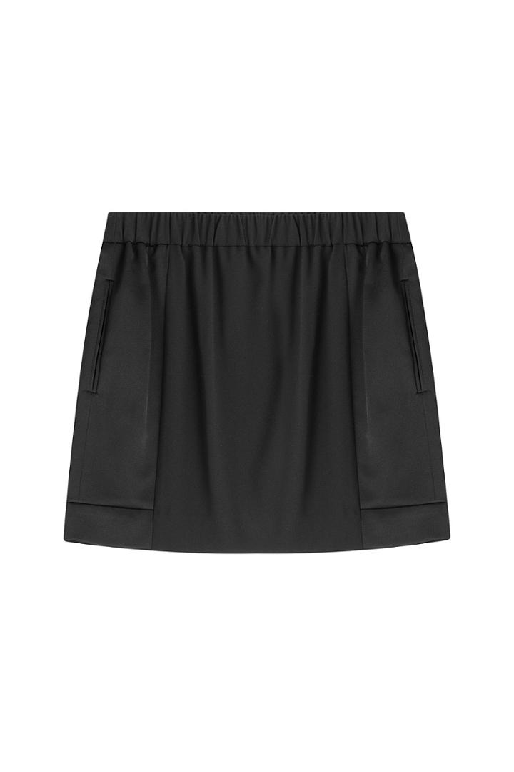Kenzo Kenzo Satin Elastic Waist Mini-skirt - Black
