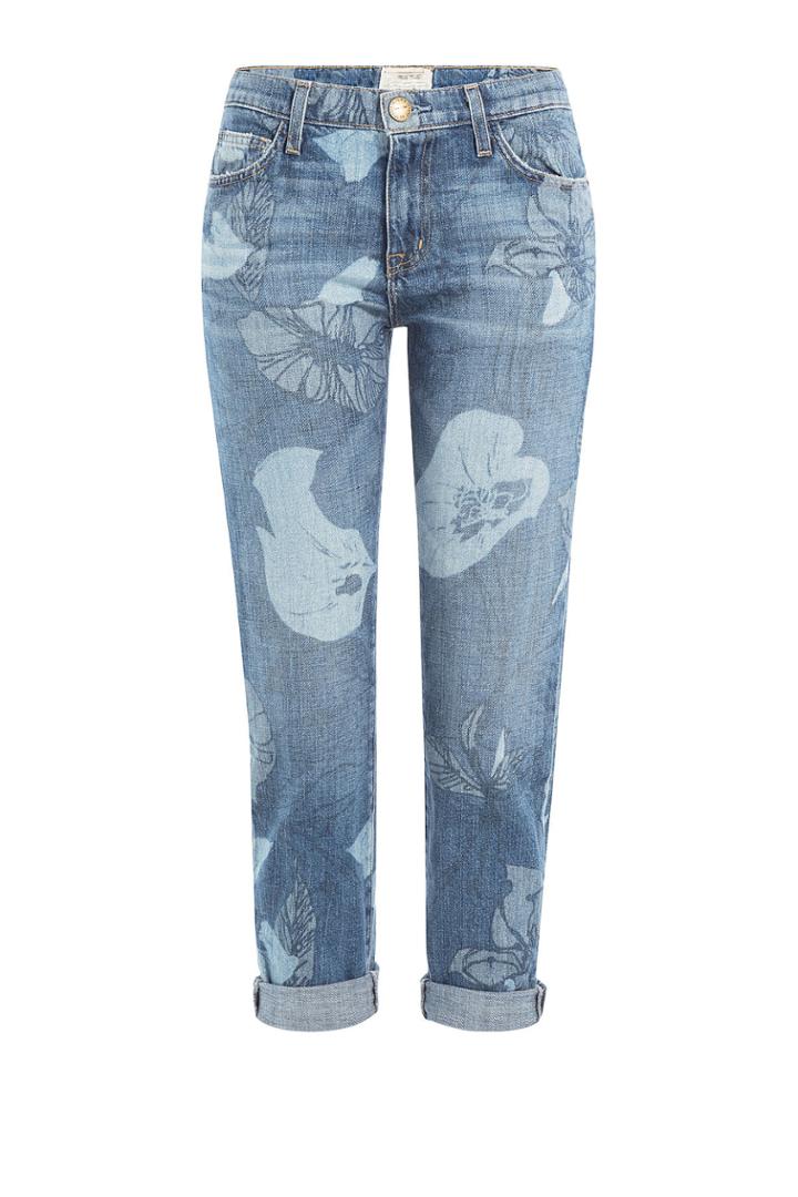 Current/elliott Current/elliott The Fling Printed Cropped Jeans - None