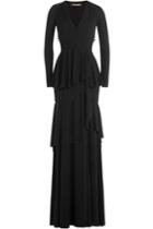 Roberto Cavalli Roberto Cavalli Tiered Evening Gown - Black