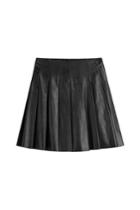 Steffen Schraut Steffen Schraut Pleated Leather Skirt - Black