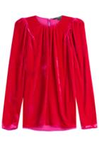 Derek Lam Derek Lam Velvet Blouse - Red