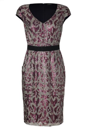Collette Dinnigan Collette Dinnigan Rose/silver Cap Sleeve Sequined Highland Dress